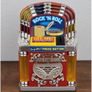 Vintage 1996 Funrise Rock 'N Roll Jukebox Coin‎ Bank Retro Decor • Non - Working